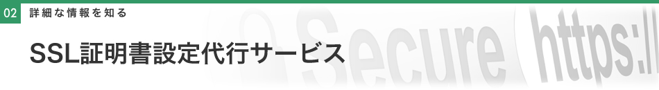 SSL証明書設定代行サービス