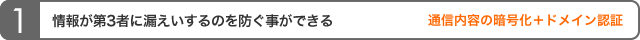 通信内容の暗号化＋ドメイン認証