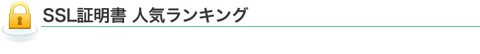 SSL証明書人気ランキング